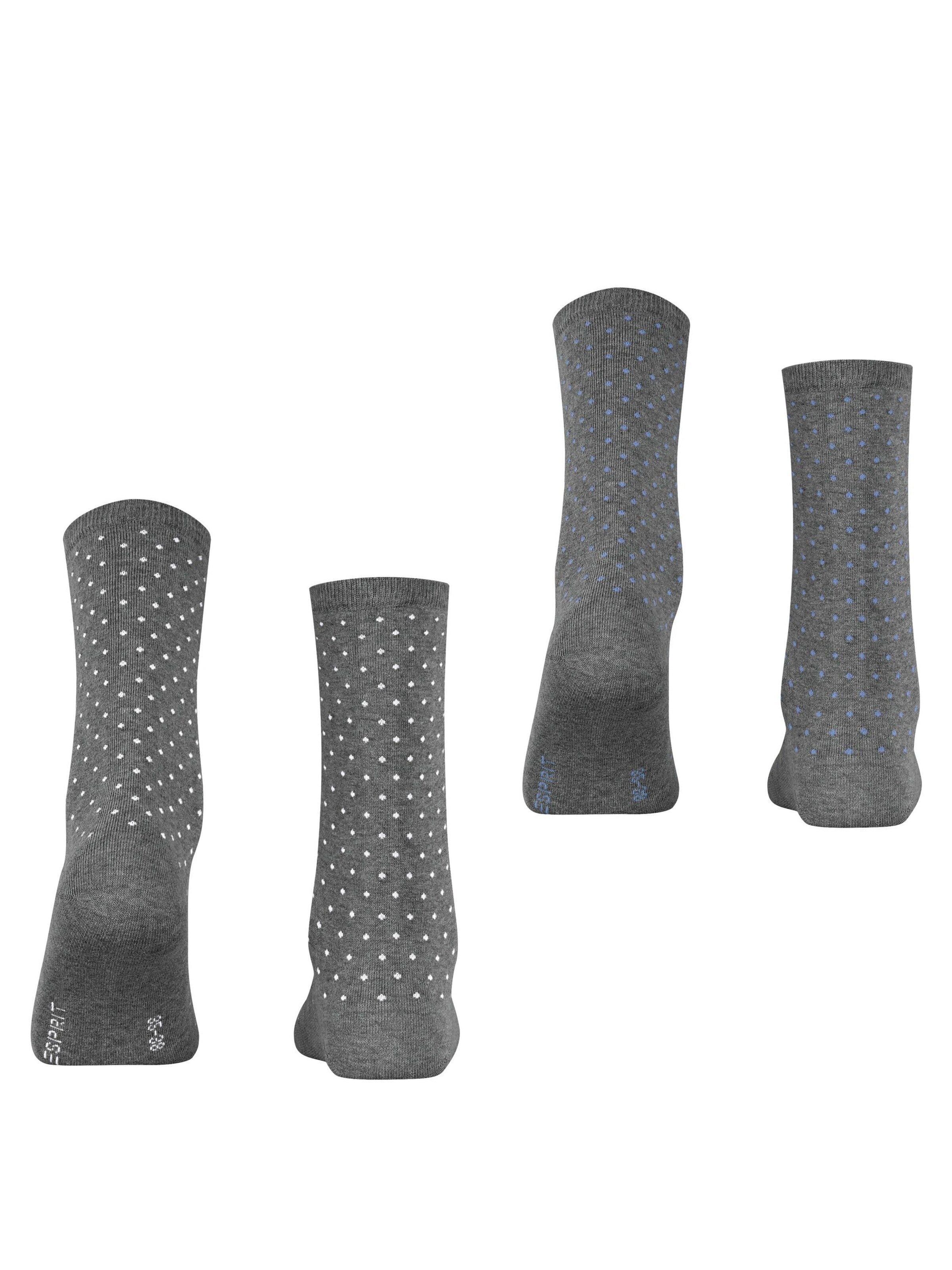 ESPRIT Socken 'Fine Dot 2-Pack'‌ in Grau