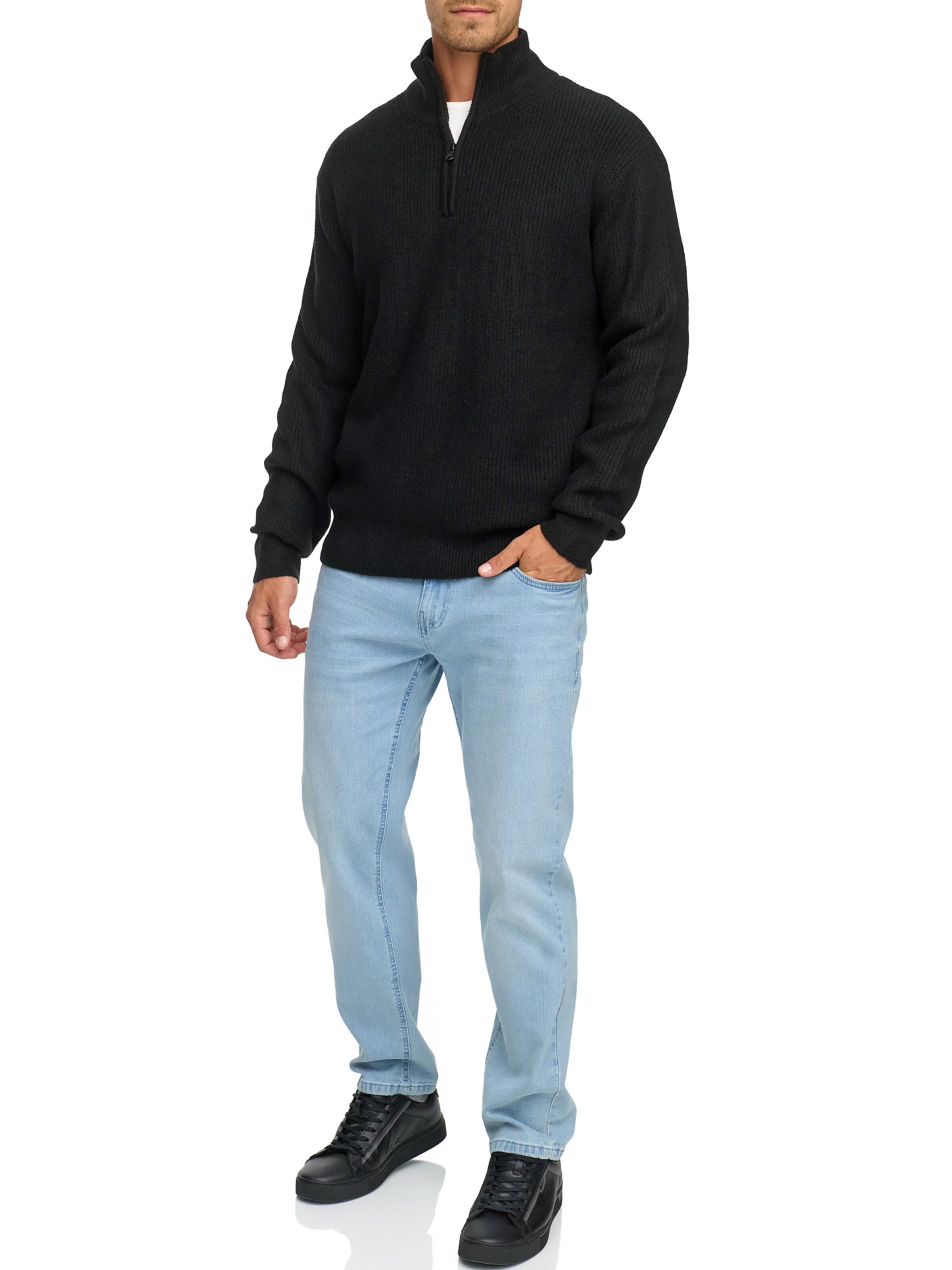 INDICODE JEANS Sweater in Black