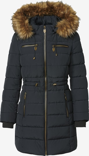 KOROSHI Winterparka in navy / hellbraun, Produktansicht