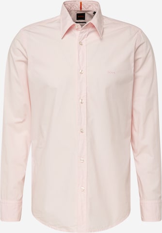 Coupe regular Chemise 'Relegant' BOSS Orange en rose : devant