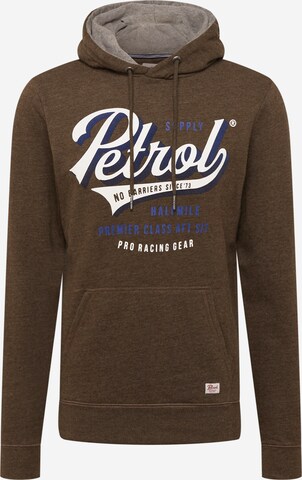 Petrol Industries Sweatshirt in Bruin: voorkant