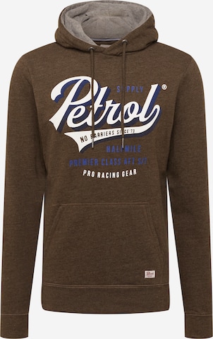 Petrol Industries Sweatshirt in Brown: front