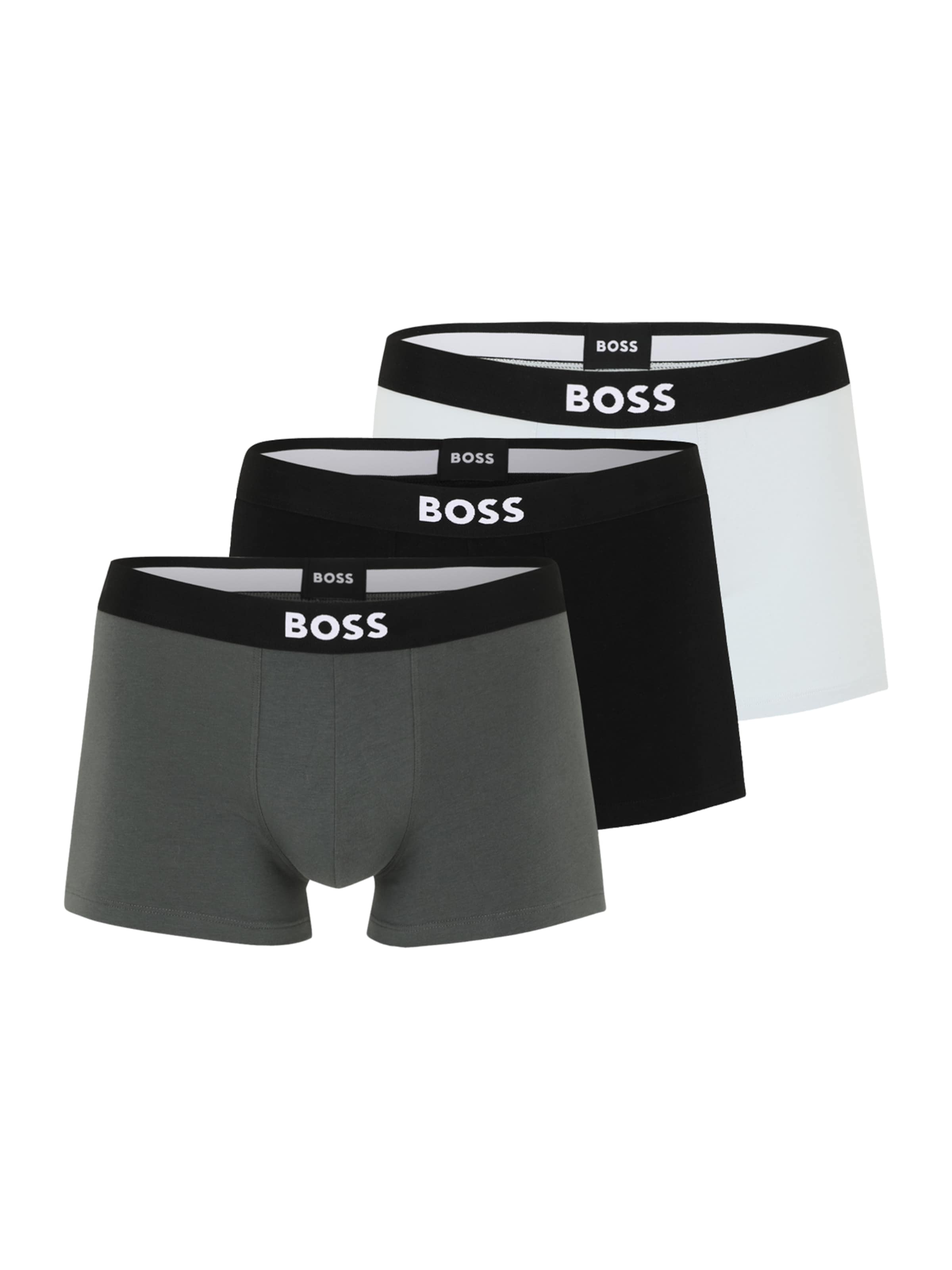 BOSS Calzoncillo boxer 'David Beckham' en gris oscuro / negro / blanco, Vista del producto