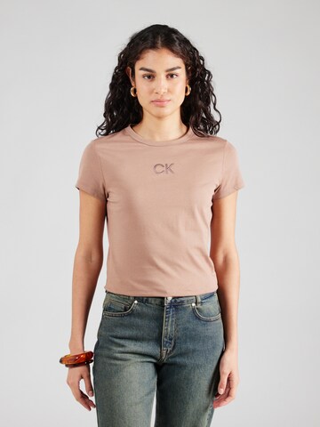 Calvin Klein Shirt in Bruin: voorkant