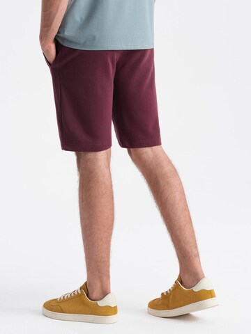 Regular Pantalon Ombre en rouge