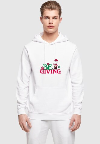 Merchcode Sweatshirt 'Peanuts Be Giving' in Wit: voorkant