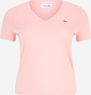 T-shirt LACOSTE en rose : devant