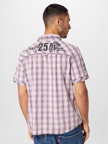 CAMP DAVID Regular fit Button Up Shirt in Purple