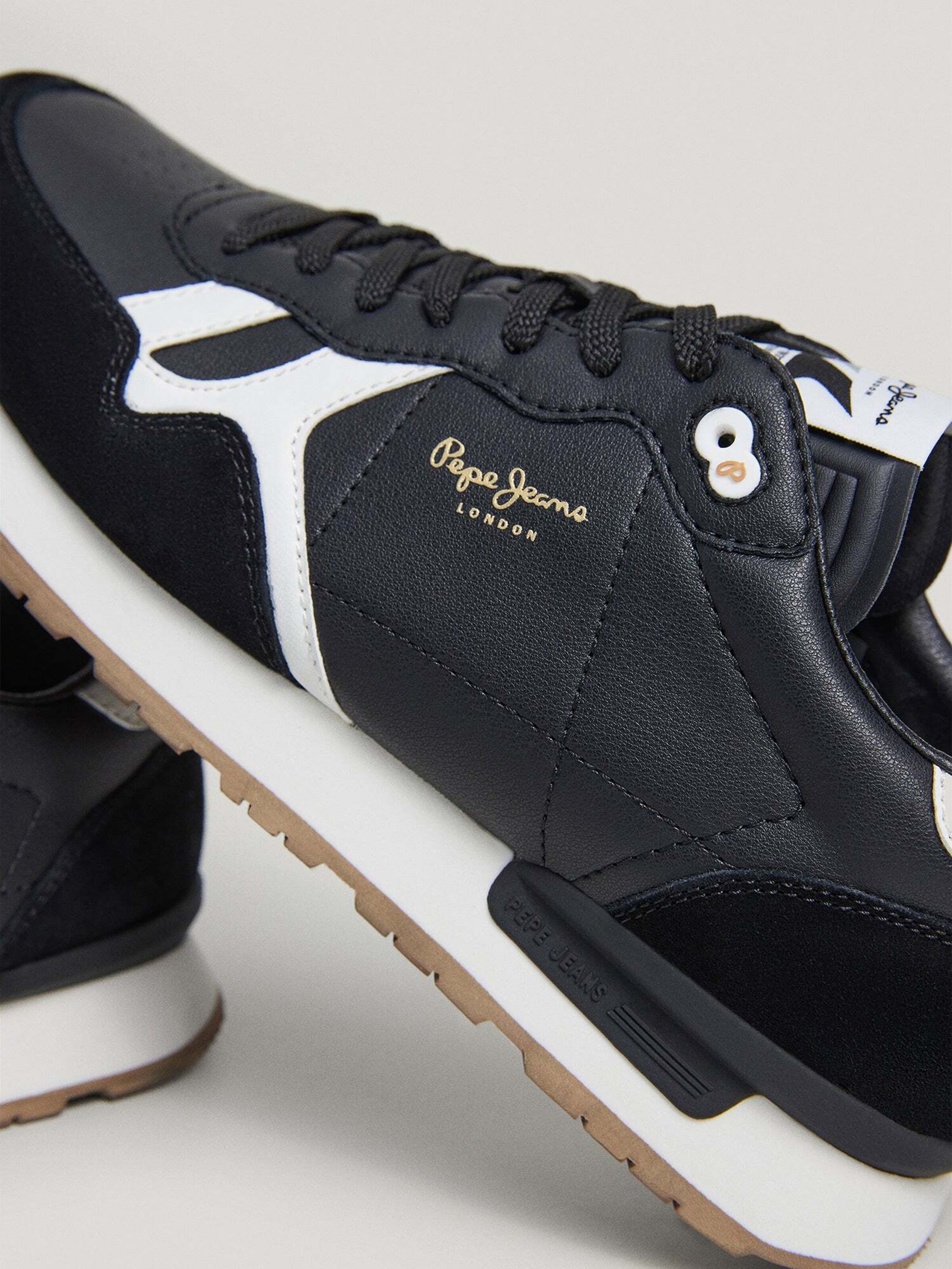 【R&B】Pepper Guess? Get Naked Pepe Jeans Sneakers ' BRIT SUPRA M ' in Black | ABOUT YOU