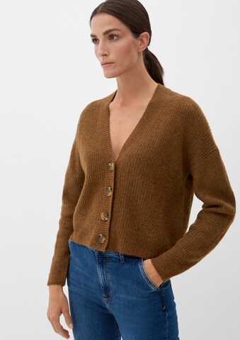 s.Oliver Knit Cardigan in Brown: front