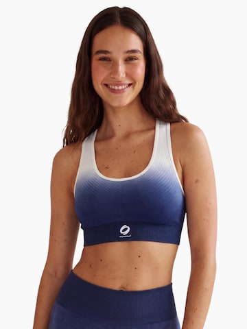 mymotus Vysoká podpora Sportovní podprsenka 'mymotus® seamless, high performance bra, dip dye , FB134' – modrá