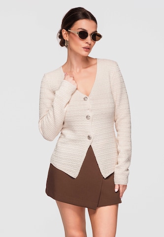 Ombre Knit cardigan in Beige: front