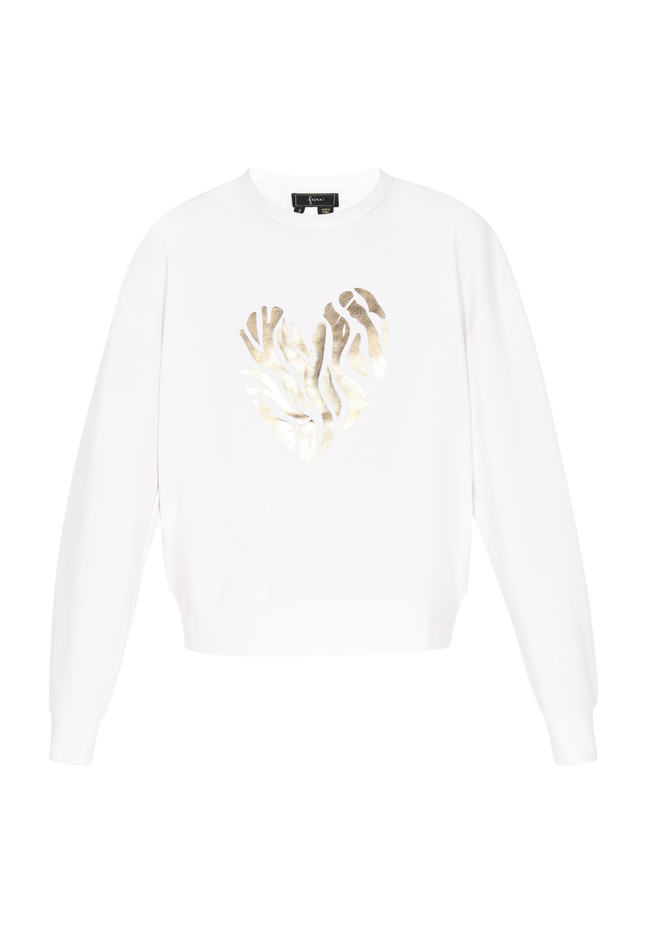 Sweat-shirt 'Fashion Look' faina en blanc : devant