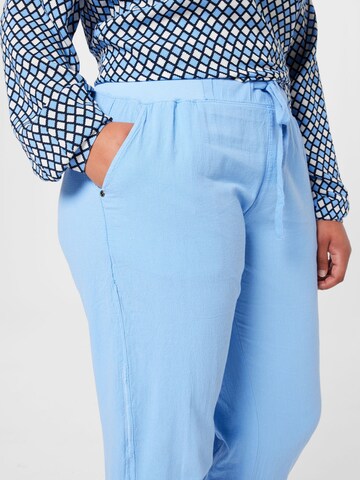 KAFFE CURVE Tapered Pants 'Nana' in Blue