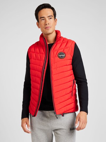 NAPAPIJRI Vest 'A-LAPAZ' in Red: front