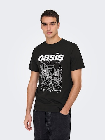 Only & Sons Μπλουζάκι 'ONSOASIS' σε μαύρο: μπροστά