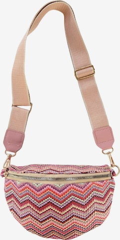 SAMAYA Topangesagte Tasche 'Sarah', längenverstellbar in Pink: Vorderseite