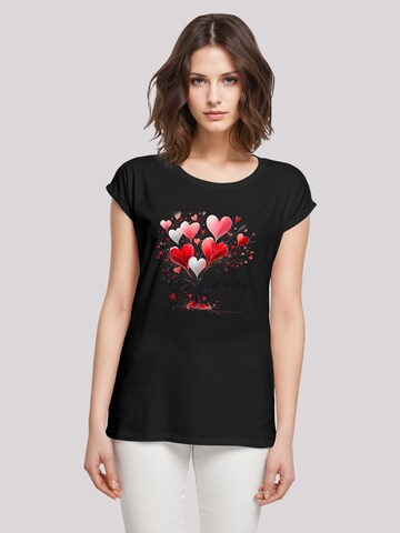 F4NT4STIC Shirt 'Herzbaum Be Mine!' in Black: front