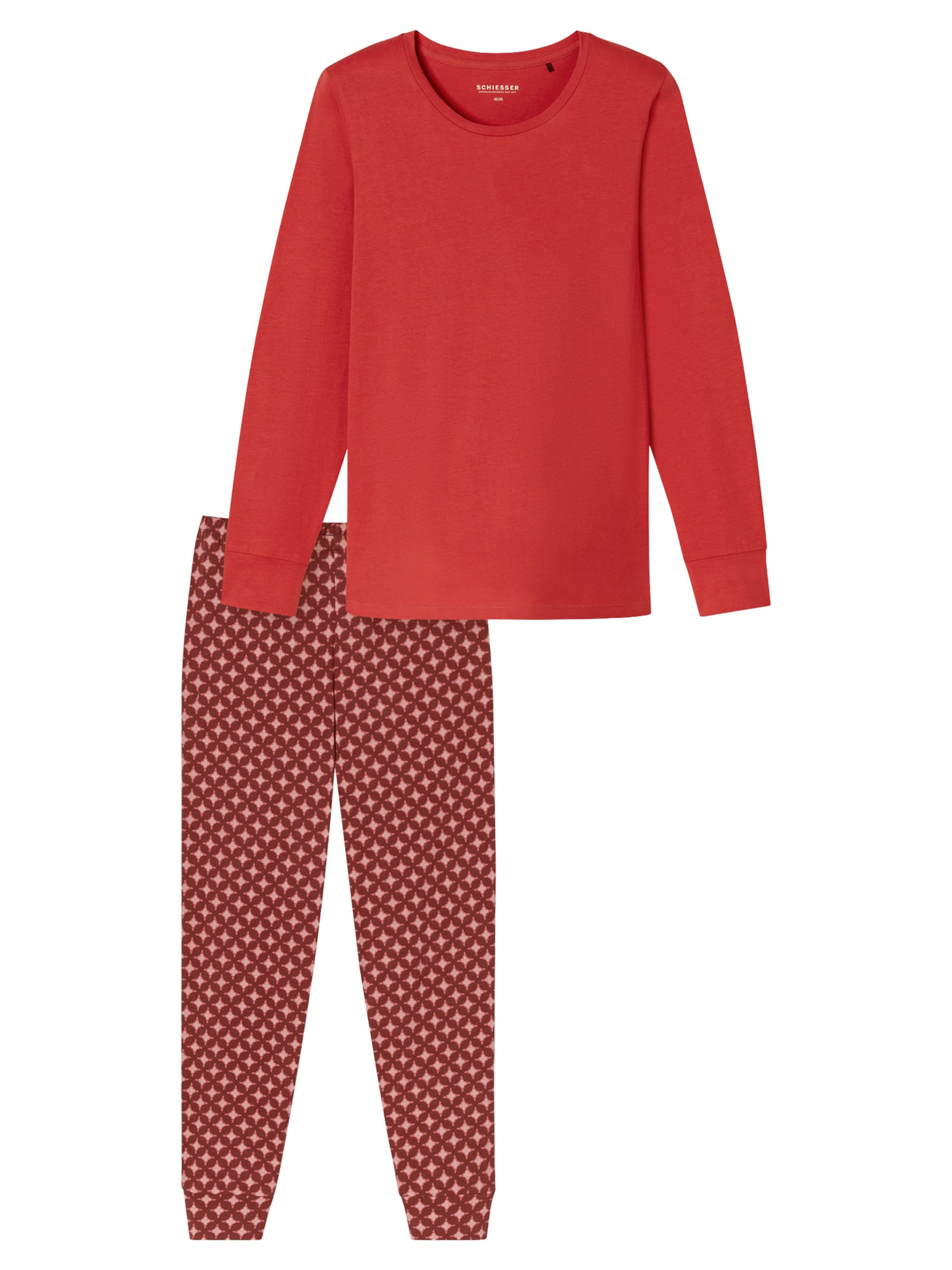 SCHIESSER Pyjama ' Comfort Essentials ' in Rot: Vorderseite