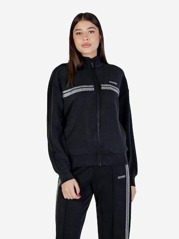 Felpa 'BERTHE HIGH NECK FULL-ZIP SWEA V6RQ01 KCAY2' di GUESS in nero