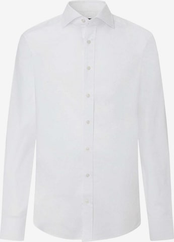 Coupe slim Chemise business Hackett London en blanc : devant