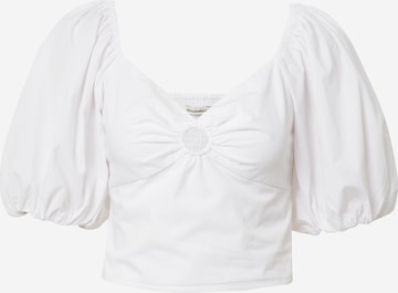 Abercrombie & Fitch Bluza | bela barva: sprednja stran