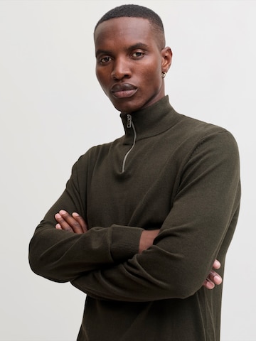 JACK & JONES Sweater 'JJEEMIL' in Brown