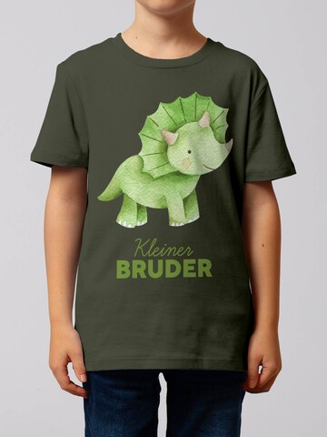T-Shirt 'Dinosaurier 01 Kleiner Bruder' watabout.kids en vert