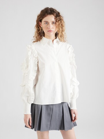 Y.A.S - Blusa 'FRIMA' en blanco: frente