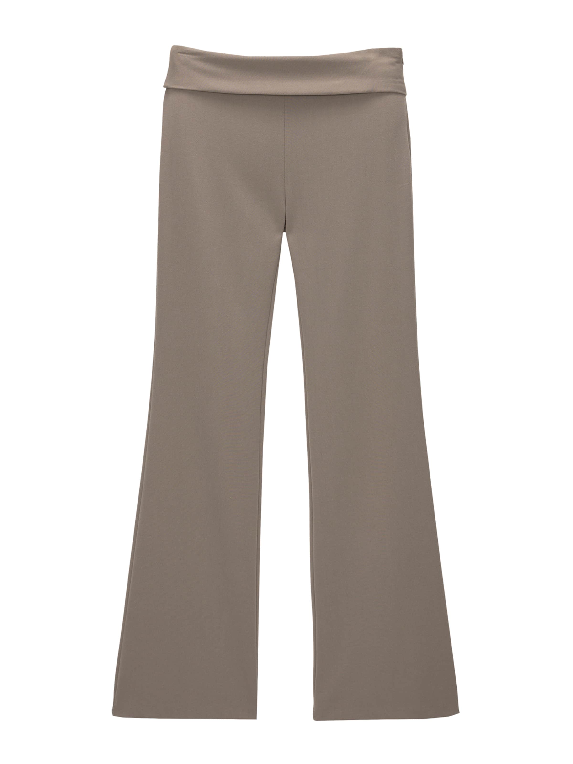 Pull&Bear Zvonový Kalhoty – šedá: přední strana