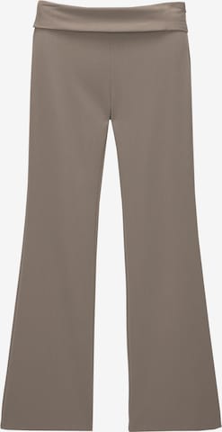 Pull&Bear Разкроени Панталон в сиво: отпред