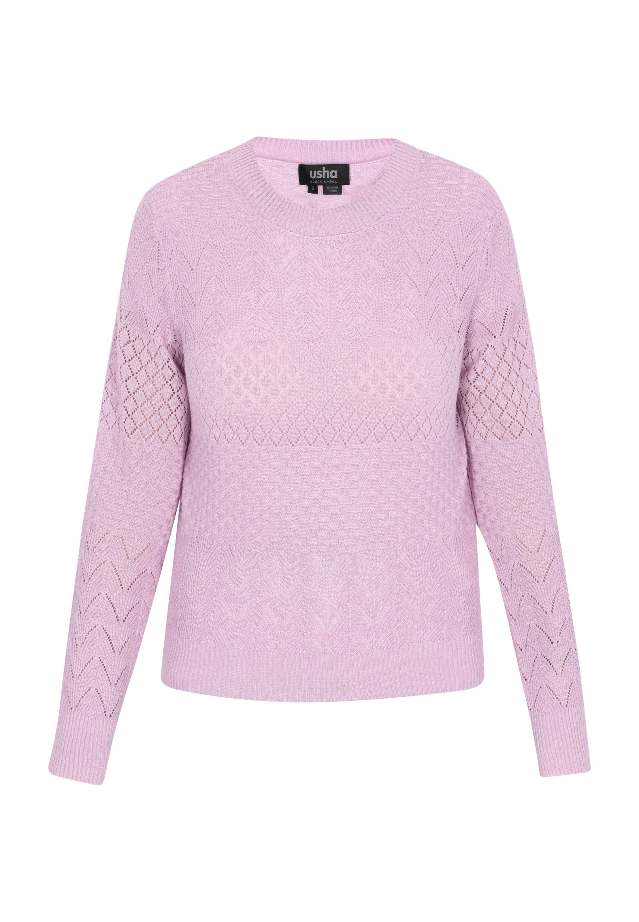 usha BLACK LABEL Pullover in Lila: Vorderseite