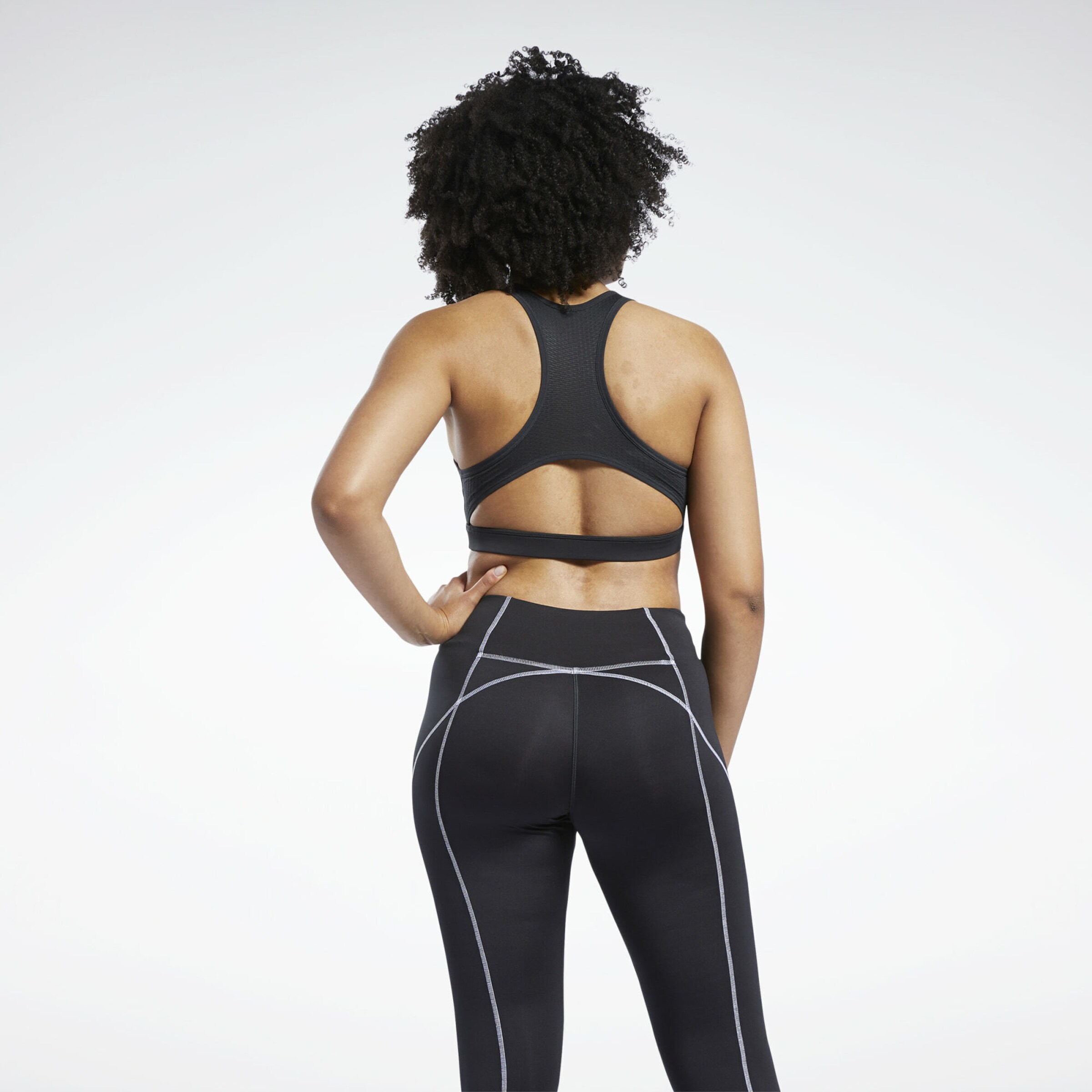 Frauen Sportbekleidung Reebok Sport Sport-BH 'Workout Ready' in Schwarz - XJ22624 Frauen Sportbekleidung Reebok Sport Sport-BH 'Workout Ready' in Schwarz - XJ22624