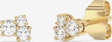 Boucles d'oreilles Diam Addict en blanc : devant