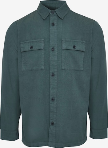 Threadbare Hemdjacke 'Ministry' in Grün: Vorderseite