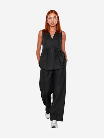 Camicia da donna 'Gilet Lino Bottoni 17589' di I AM in nero