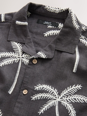 Next Regular Fit Hemd in Schwarz