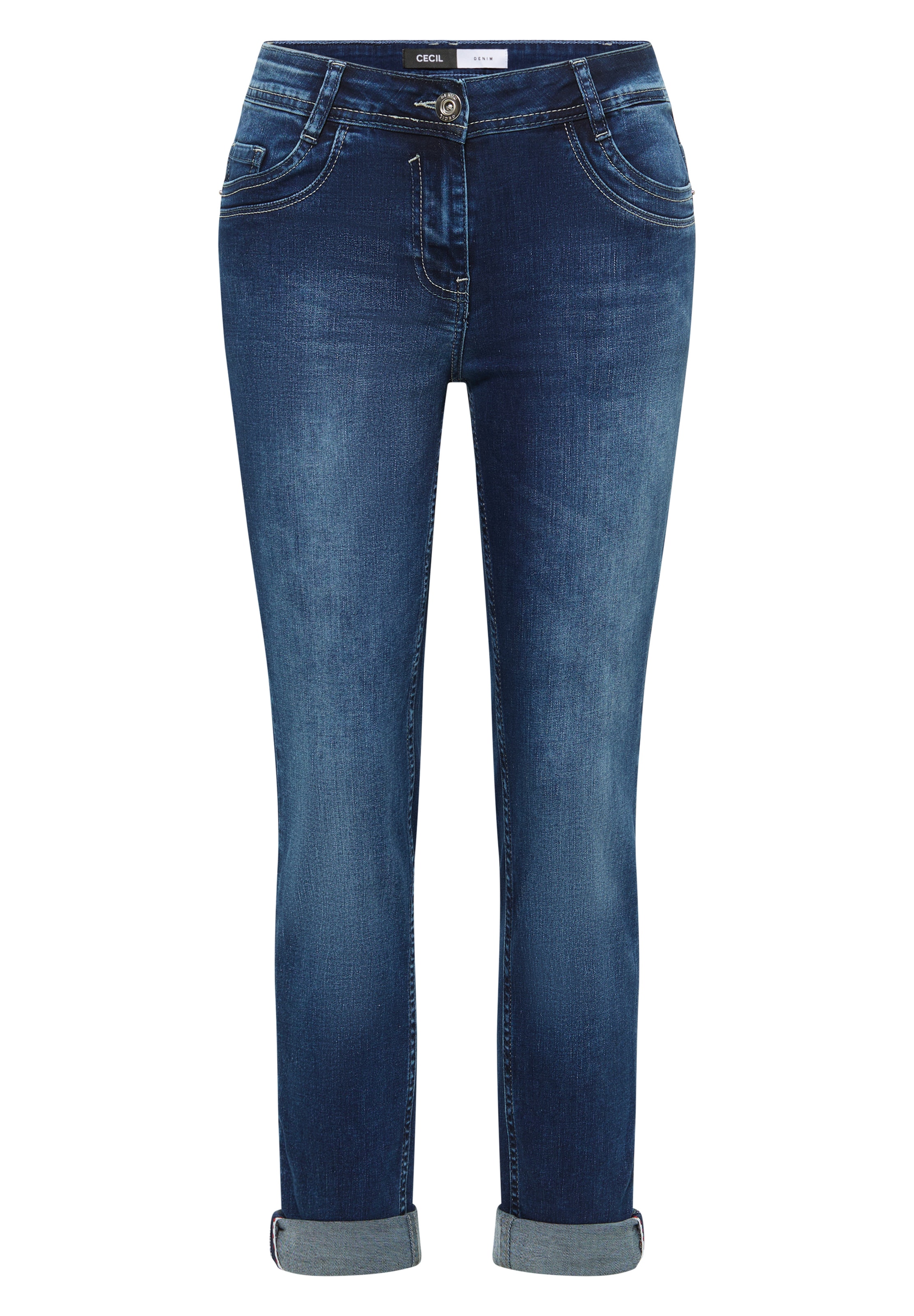 CECIL Slimfit Jeans in Blau: Vorderseite