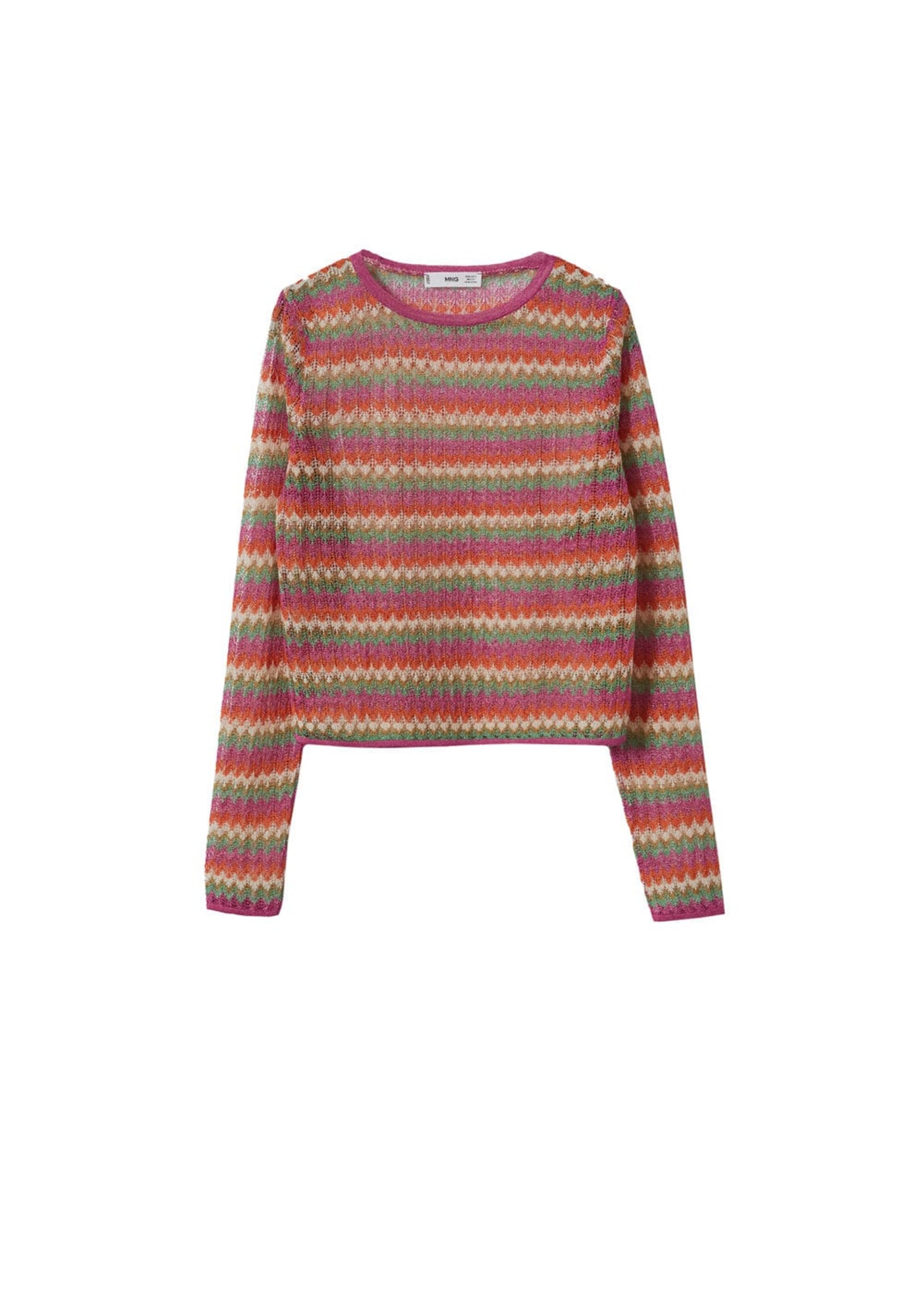 DAMEN Pullovers & Sweatshirts Pullover Stricken Mango Pullover Beige/Rot M Rabatt 68 % 