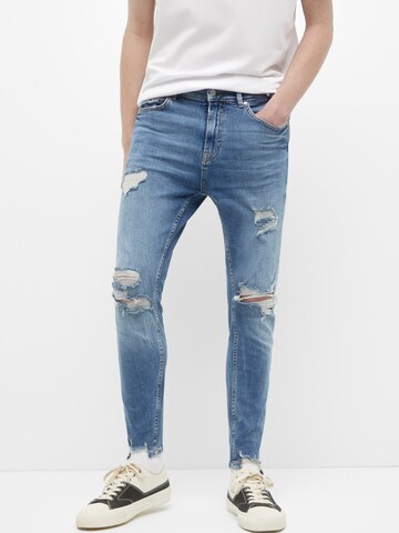 Pull&Bear Slimfit Jeans in Blau: predná strana