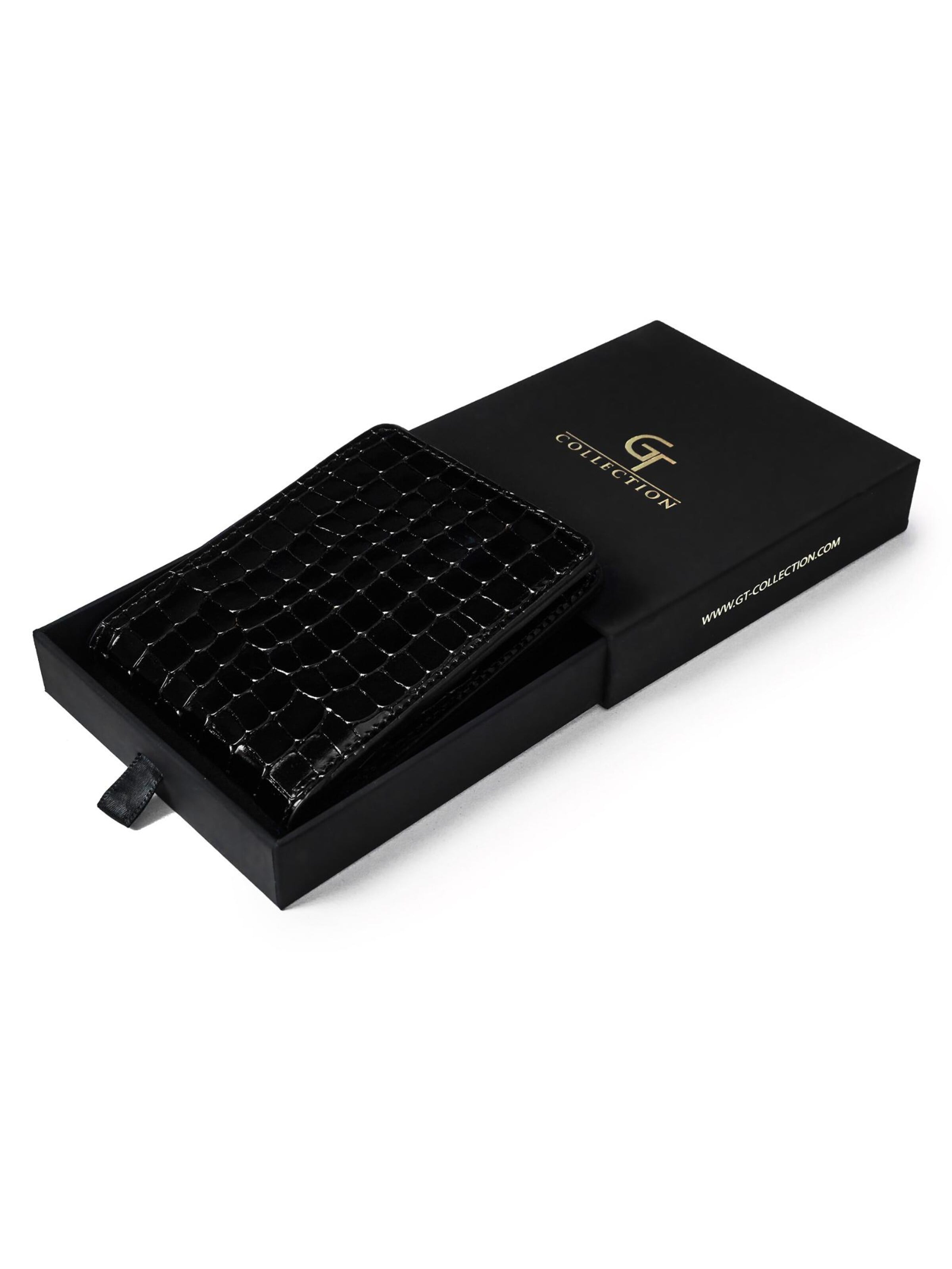 GT Collection Portemonnee 'Croc Prestige' in Zwart