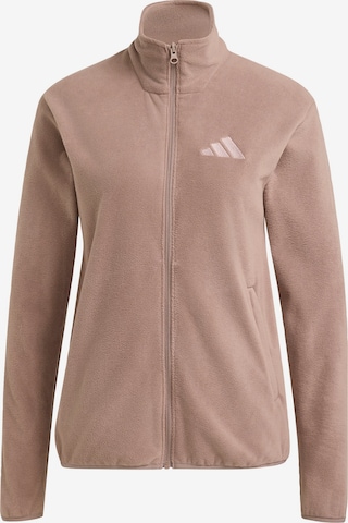 ADIDAS TERREX Λειτουργική ζακέτα φλις 'Essentials' σε καφέ: μπροστά