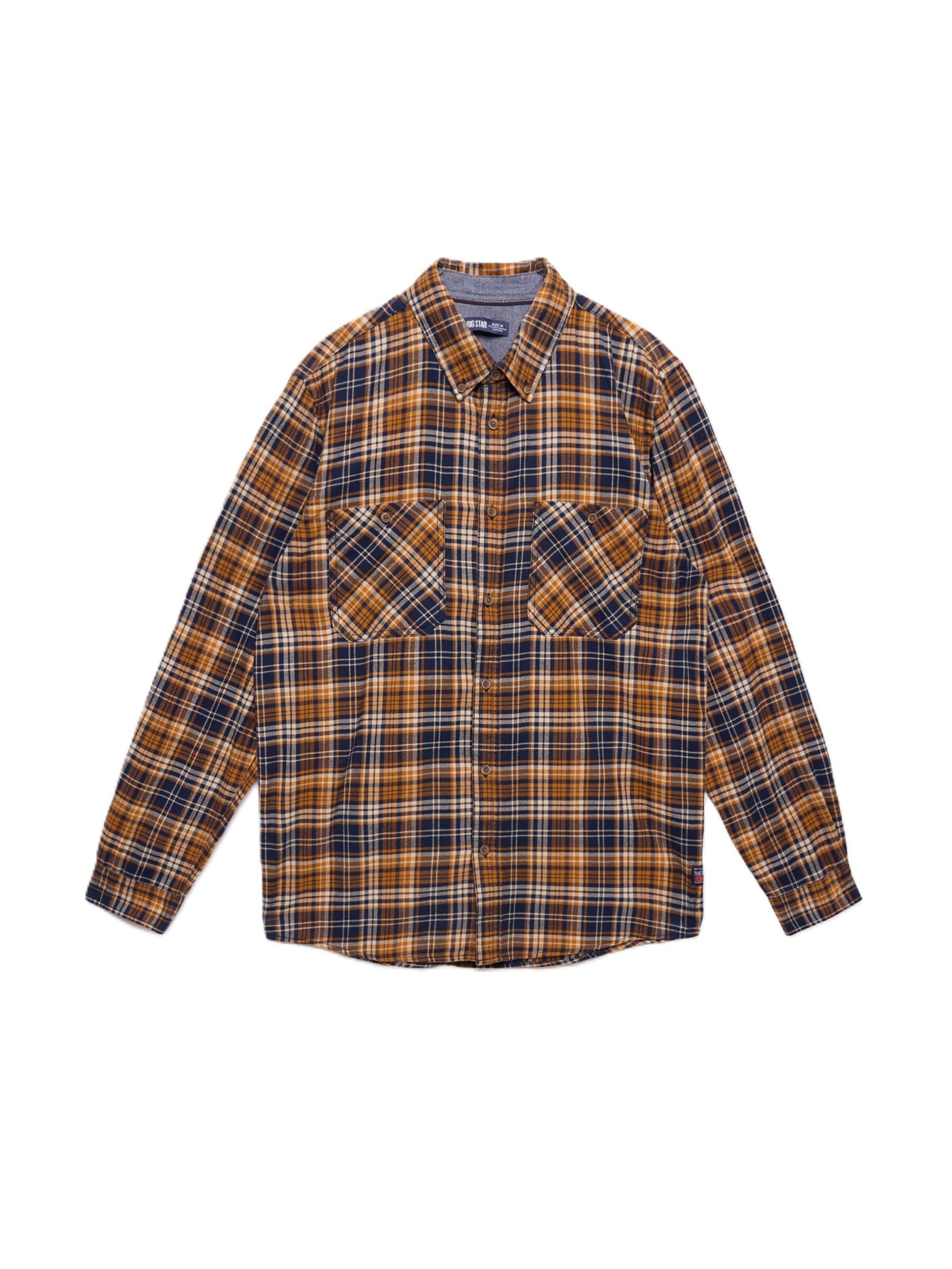 BIG STAR Hemd in marine / dunkelgelb, Produktansicht