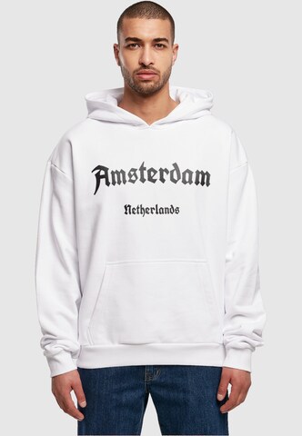 Merchcode Sweatshirt 'Amsterdam' in White: front