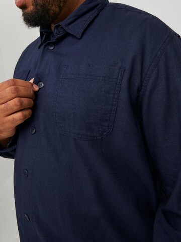 Jack & Jones Plus Regular Fit Hemd 'Logan' in Blau