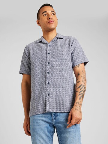 Only & Sons Regular fit Button Up Shirt 'NASH' in Blue: front