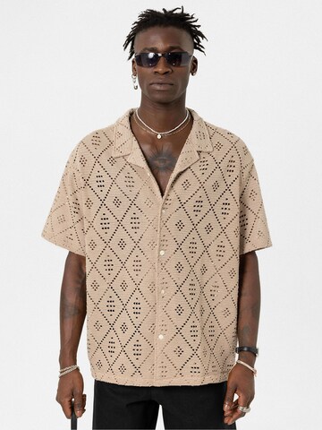 Fit confort Chemise 'Calendula' VAMOS CLO en beige : devant