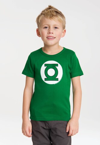 LOGOSHIRT T-Shirt 'DC Comics Green Lantern Logo' in Grün: predná strana