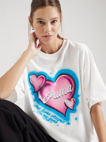 PUMA - Camisa funcionais 'Game Love' em branco