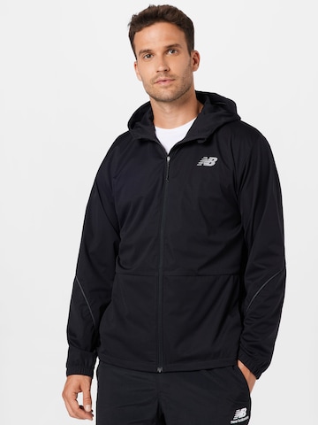 new balance Athletic Jacket in Black: front